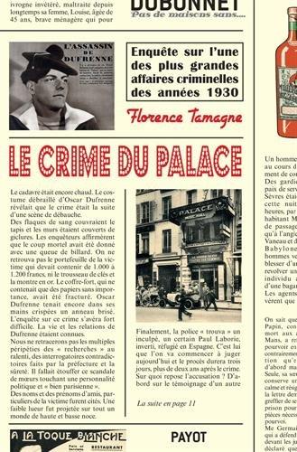 Le crime du Palace : Enquête sur l'une des plus grandes affaires criminelles des années 1930